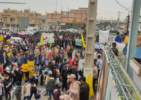 پلدشت یکپارچه فریاد «مرگ بر آمریکا» سر داد