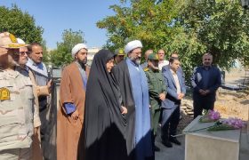 مزار شهدا پلدشت غبارروبی و گل‌باران شد