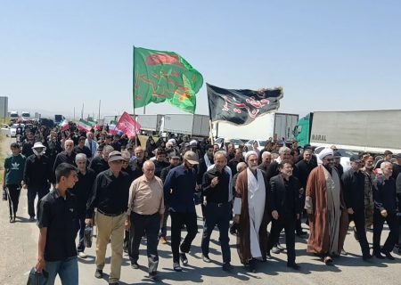 جاماندگان اربعین در پلدشت با زائران کربلا هم‌قدم شدند